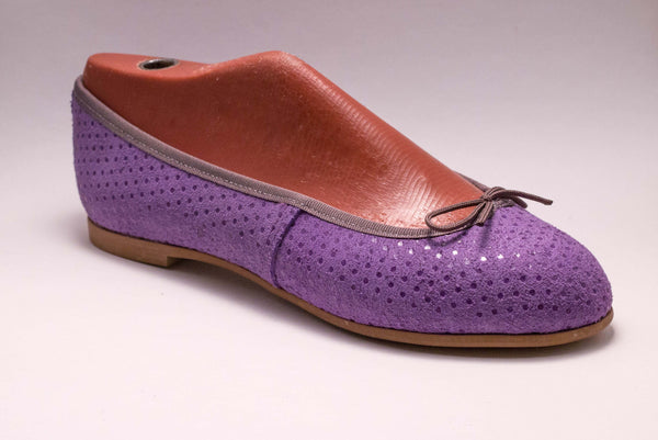 Dotted purple leather