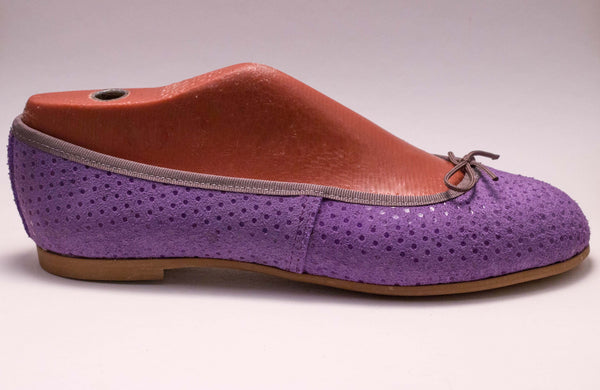 Dotted purple leather